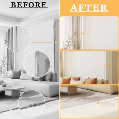 Flexible Wall Corner Guard (20ft) – Child & Pet Safe Edge Guards, Paintable & Removable Without Damage - Self-Adhesive Edge Protector for Baby Proofing, Furniture & Curved Corners (White)