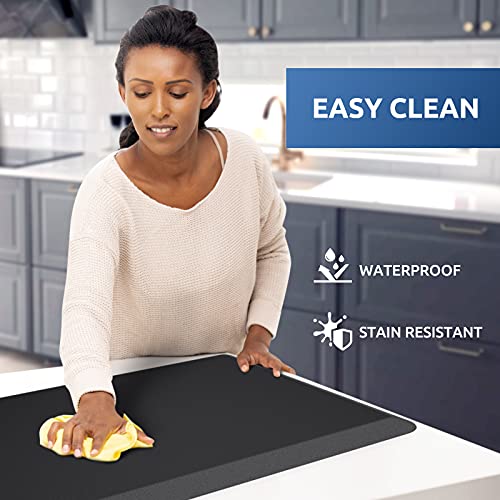Kitchen Mat Cushioned Anti Fatigue Rug Standing and Comfort Floor Mats | Water-Resistant, Non-Slip, Easy to Clean Comfort Floor Mat for Kitchen, Sink & Office, Multiple Colors & Sizes, 17.3"x28"