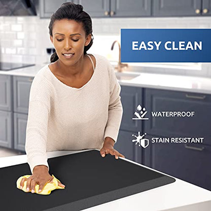Kitchen Mat Cushioned Anti Fatigue Rug Standing and Comfort Floor Mats | Water-Resistant, Non-Slip, Easy to Clean Comfort Floor Mat for Kitchen, Sink & Office, Multiple Colors & Sizes, 17.3"x28"