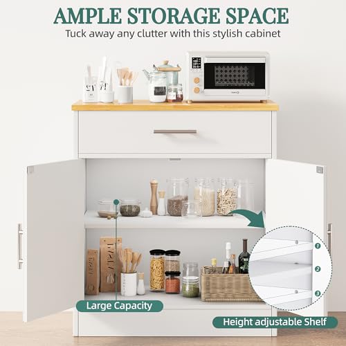 Shintenchi Farmhouse Storage Cabinets with Doors and Shelves,Kitchen Barn Door Storage Cabinet with Drawers,Coffee Bar Cabinet Buffest Sideboard for Dining Room,Bathroom,Entryway