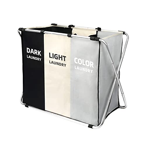 180L Large Laundry Basket, Freestanding Laundry Hamper, Collapsible Tall Clothes Hamper with Handles for Dirty Clothes in the Dorm & Family Closet Storage Container and Organizer (1-Pack)