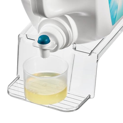 iDesign Laundry Detergent Holder, Clear | Liquid Detergent Stand, Laundry Room Organization
