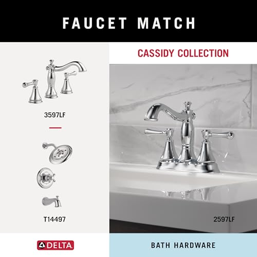 Delta Double Towel Hook for Bathroom or Kitchen| Polished Chrome | Cassidy Accessories