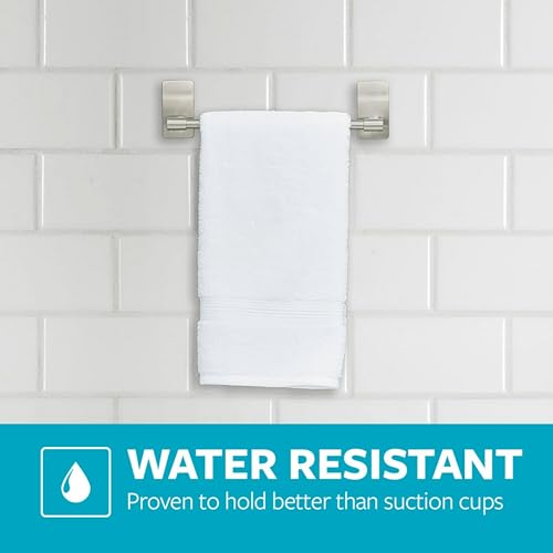 Command Towel Bar with Water Resistant Strips, Organize Your Bathroom, Easy to Open Packaging