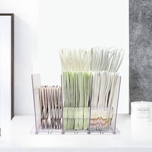 Gift Bag Storage Organizer, Acrylic Clear Shopping Bag Organizer, Adjustable Shelf Divider Bag Organizer for Small Closet, 1 Pack