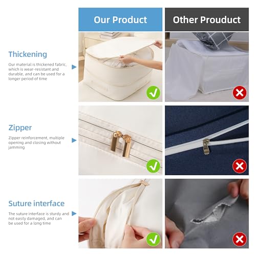Ultra Space Saving Self Compression Organizer, Comforter Storage Bag for Clothes, Blankets, Pillows, Duvet, Comforters, Bedding Sets and Much More (Gray,X-L - 54 * 42 * 60cm)