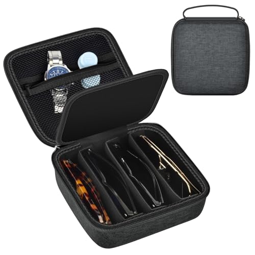 Travel Sunglass Organizer Case for Quay Polarized Sunglasses Men Women, Trendy Glasses Storage Box (Bag Only)