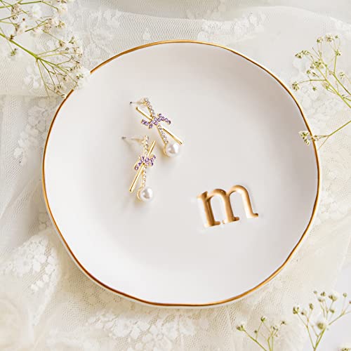 COLLECTIVE HOME Ceramic Jewelry Tray, Trinket Dish...
