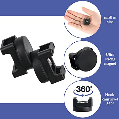 Yookeer 15 Pcs Magnetic Zip Tie Mount Base Black Magnetic Cable Clips Wire Holder Multipurpose Cable Ties Management Base Electrical Supplies for Wire (22 mm)