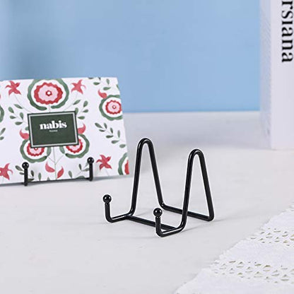 Plate Stands for Display - Iron Easel Stand Plate Holder Display Stand Picture Frame Stand for Pictures | Photo|Decorative Plate |Dish | Tabletop Art - 3 inch-Black