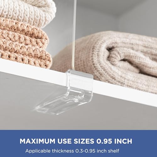 6 Pack 12 Inches [Extra Tall Version] Clear Shelf Dividers for Organization, Acrylic Closet Shelf Vertical Shelves Organizer for Bedroom, Office and Kitchen