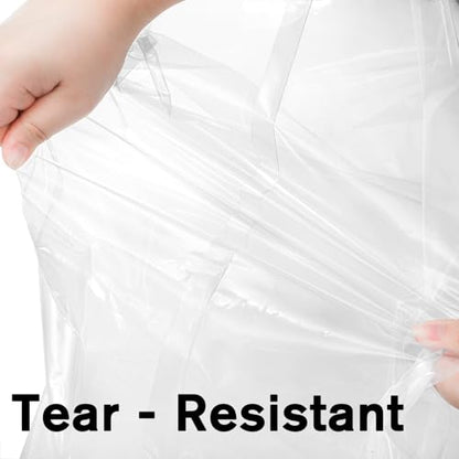 Fasmov 8 Pack 31x62 inches Extra Large Clear Drawstring Plastic Bags, Big Giant Storage Bags, Multi-Purpose Dust Covers Drawstring Plastic Bags for Luggage, Suitcase, Furniture, Reusable