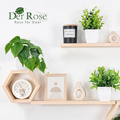 Der Rose 6Pcs Small Fake Plants Set for Bathroom Shelf Office Desk Decor | Artificial plants indoor, trailing and upright greenery build layered texture for modern bedroom decoration