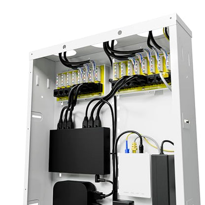 Legrand On-Q 20-Inch Structured Wiring Enclosure with Screw-On Cover, Durable Steel, Cable Management, Recessed or Surface Mount, Compatible with On-Q Accessories, Glossy White