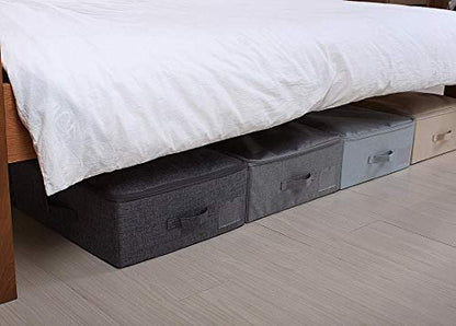 3pcs Closet Clothes Blanket, Duvets Lidded Storage Bins Under Bed Organizer | Underbed wedding dress Storage, Wardrobe shelves organizer box, folding design, stackable, sturdy walls, 3-side zipper lid