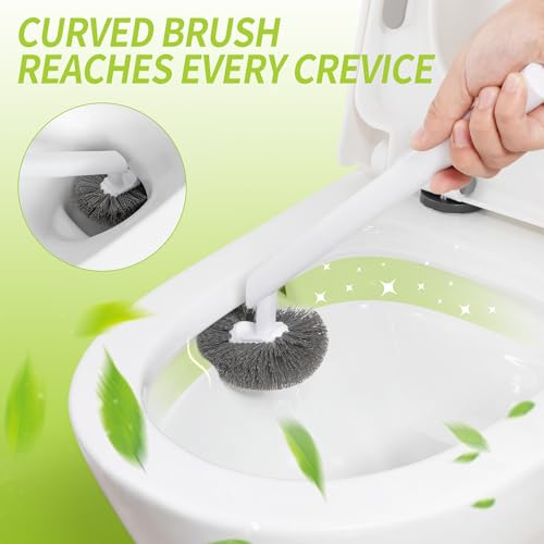 Toilet Brush and Plunger Set Hidden | S-Shaped Toilet Brush Plunger Combo, Perfect for Homes, Apartments & Bathrooms