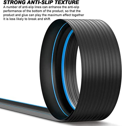 Jin&Bao Universal Garage Door Threshold Seal Strip 20FT Kit, Bottom Waterproof Rubber Weather Stripping Replacement（Blue, 2 Adhesive）