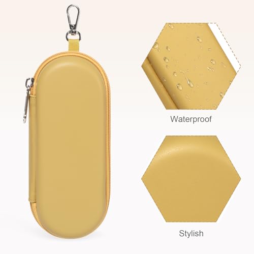Double Eyeglasses Case, Dual Glasses Sunglasses Organizer with Zipper Closure, Eyewear Storage Box for Men Women Travel