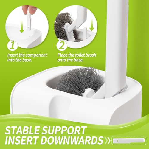 Toilet Brush and Plunger Set Hidden | S-Shaped Toilet Brush Plunger Combo, Perfect for Homes, Apartments & Bathrooms
