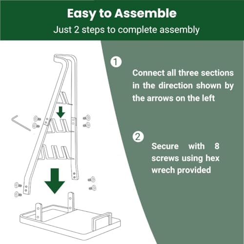 EZ SPARES Vacuum Stand,Storage-Stand-Docking-Station-Holder,Stable Metal Storage Bracket Stand Holder,Compatible with Dyson,Hoover, Eureka, Rainbow,Shop VAC and Most Stick Vacuum(Black)