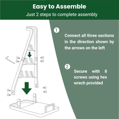 EZ SPARES Vacuum Stand,Storage-Stand-Docking-Station-Holder,Stable Metal Storage Bracket Stand Holder,Compatible with Dyson,Hoover, Eureka, Rainbow,Shop VAC and Most Stick Vacuum(Black)