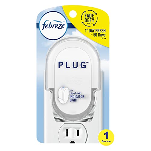 Febreze Plug In Air Freshener, Odor-Fighting Scented Oil Warmer Device, Air Fresheners for Home and Bathroom and Kitchen, 1 Count