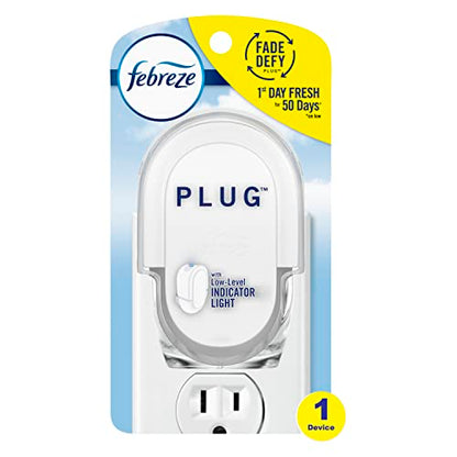 Febreze Plug In Air Freshener, Odor-Fighting Scented Oil Warmer Device, Air Fresheners for Home and Bathroom and Kitchen, 1 Count