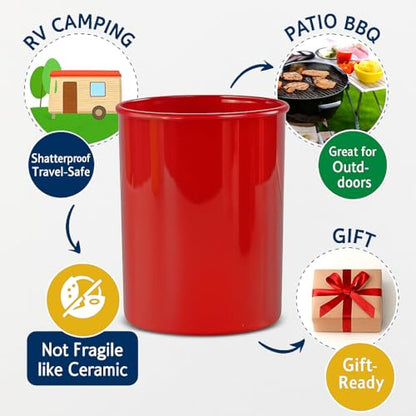 Extra-Large Multipurpose Utensil Crock for – BPA-F... (Red | Plastic)