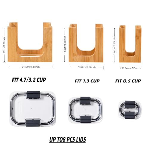 Bamboo Lid Organizer Rack for Rubbermaid Brillianc... (Natural Bamboo | Bamboo)