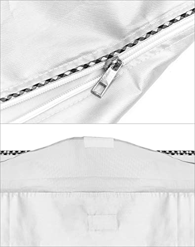 QWORK Washer and Dryer Covers, Heavy Duty Waterproof Washing Machine Cover for Most Top Load or Front Load Machine, Dustproof, All Weather Protection, 29" W x 28" D x 43" H