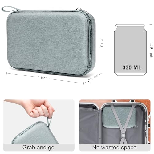 Bukere Travel Sunglasses Organizer Case Adjustable Slot For Multiple Eyeglasses Hard-shell Portable Storage Box for Men Women