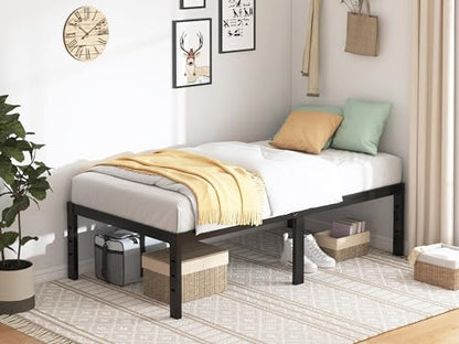Twin Bed Frame - 18 in Sturdy Platform Bed Frame Twin Size