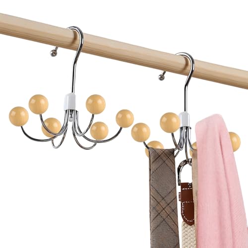 2 Pack Hoodie Hanger for Organizer 360° Swivel Clo... (2 Count | Cedar | Metal)