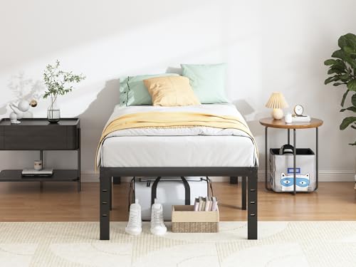 Twin Bed Frame - 18 in Sturdy Platform Bed Frame Twin Size