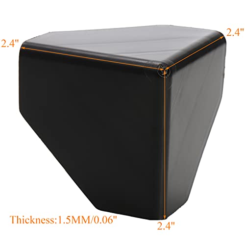200 Pcs Packaging Edge Protectors, Plastic Heavy Duty Shipping Box Corner Protectors Corner Guards for Boxes, Cartons, Panel Packaging, Black, 2.4'' L x 2.4'' W x 2.4'' H