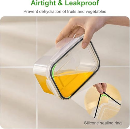 5 PCS Fruit Storage Containers for Fridge, Leakproof Produce Containers