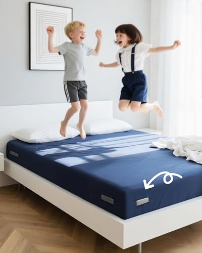 Bed Sheet Holders for Corners Keep Sheets Firm & Tight of 4PCS - Heavy Duty Sheets Fasteners Open Corner Design for Fit Various Mattresses - Foldable for Convenient Storage