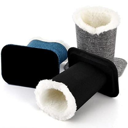 ZOOFOX 3 Pack Plush Lined Eyeglass Holder, Fabric Glasses Stand for Desks, Nightstands