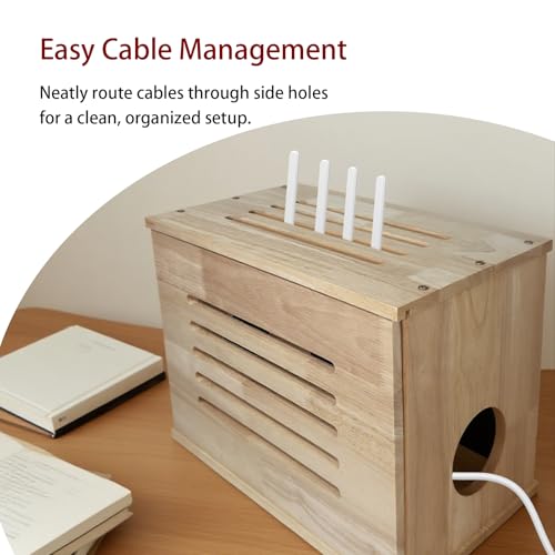 Router Box Hider, 15.7" L×9.0" W×11.8" H Wood WiFi Modem Box Hider