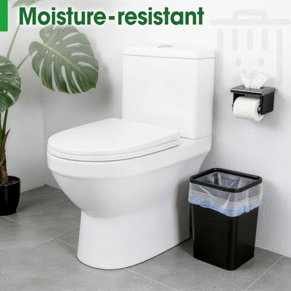 5 Pack Small Trash Can, Plastic Wastebaskets, 3.5 Gallon Small Garbage Can for Bathroom, Bedroom, Kitchen, Offices, Black