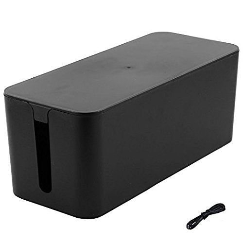 Mini Cable Management Cord Cover Wire Hider Box Concealer Organizer Protector System for Home Theater Entertainment Center Office School (Mini, Black)
