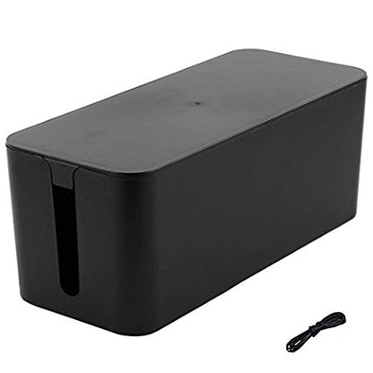 Mini Cable Management Cord Cover Wire Hider Box Concealer Organizer Protector System for Home Theater Entertainment Center Office School (Mini, Black)