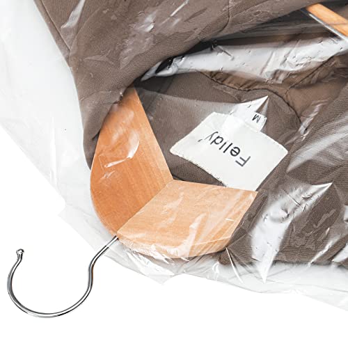 AVLA 50 Pack 71 Inch Clear Garment Bag, Extra Long Plastic Dry Cleaning Bag, Dry Cleaner Hanging Clothes Cover, Dust-proof Transparent Dress Protector Bag for Coat Suit Closet Storage Home Laundry