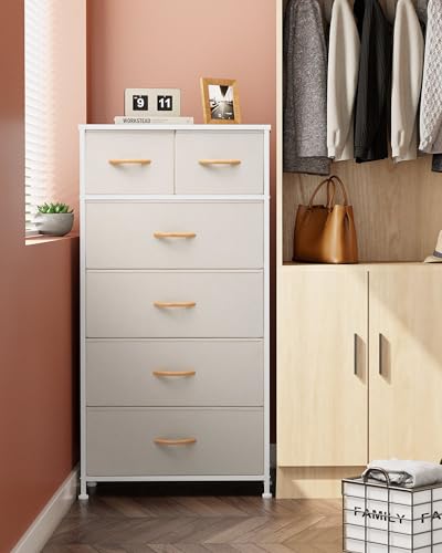 Dresser for Bedroom Tall Skinny Dresser Storage To... (Beige)