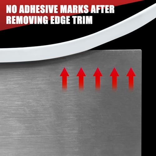 Rubber Edge Trim, Flexible Baby Proof Edge Trims for Sharp Edges, 1/16" U Channel Edge Protector, Self Adhesive Edge Guards for Car Doors and Sheet Metal Parts, 20Ft, White Color, Silicone Material