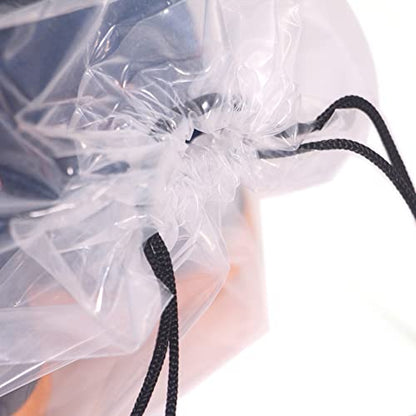Set of 12 Transparent Shoe Bags for Travel Large Clear Shoes Storage Organizers Pouch with Rope for Men and Women