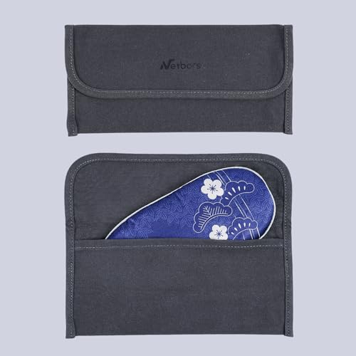 100% Mulberry Silk Sleep Mask with Eye Steam Pocket and Velvet Elastic Band, Luxury 22mm Silk Eye Mask for Nap Sleeping Relaxation and Traveling, Gift Package, Cherry Blossom Blue