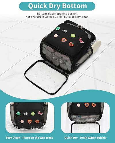 Hanging Shower Caddy Portable, Shower Bag for College Dorm Room Essentials, Large Capacity Shower Organizer Basket with DIY Decoration, Travel Toiletry Bag for Bathroom, Gym, Swiming, Camping, Beach