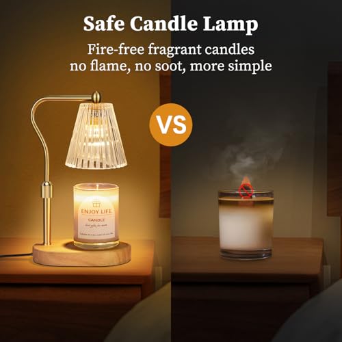 seenlast Candle Warmer Lamp with Timer Dimmer Adjustable Height for New Home Bedroom,Mothers Day Gifts,Vintage Home Decor for Scented Jar