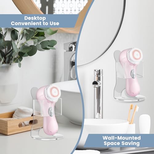 Universal Acrylic Organizer for Electric Face Scrubbers & Cleansing Brushes – Waterproof Holder Compatible with Coslus,Clsevxy,Touchbeauty, Wovazus, Visofo,Clarisonic Mia 2 (Holder Only)